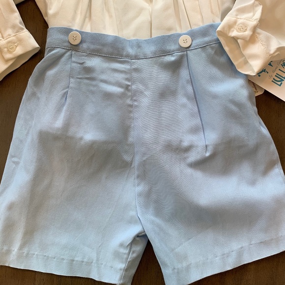 New Luli and Me Boys Smocked Button On Short Set